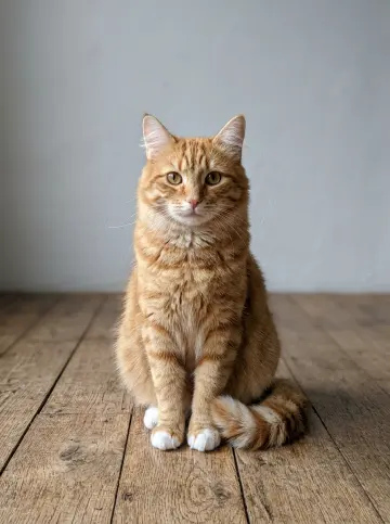 Photo of a ginger tabby cat cast on keys